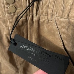 Paperbag corduroy skirt